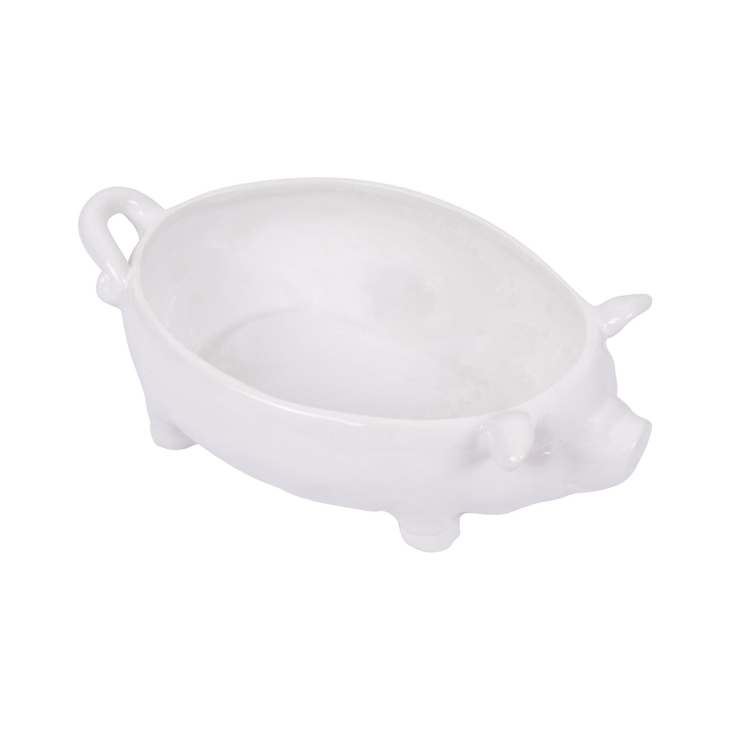 White Ceramic Pig Shaped Bowl