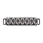 Seven Glass Bottle Vases on Rectangular Metal Tray
