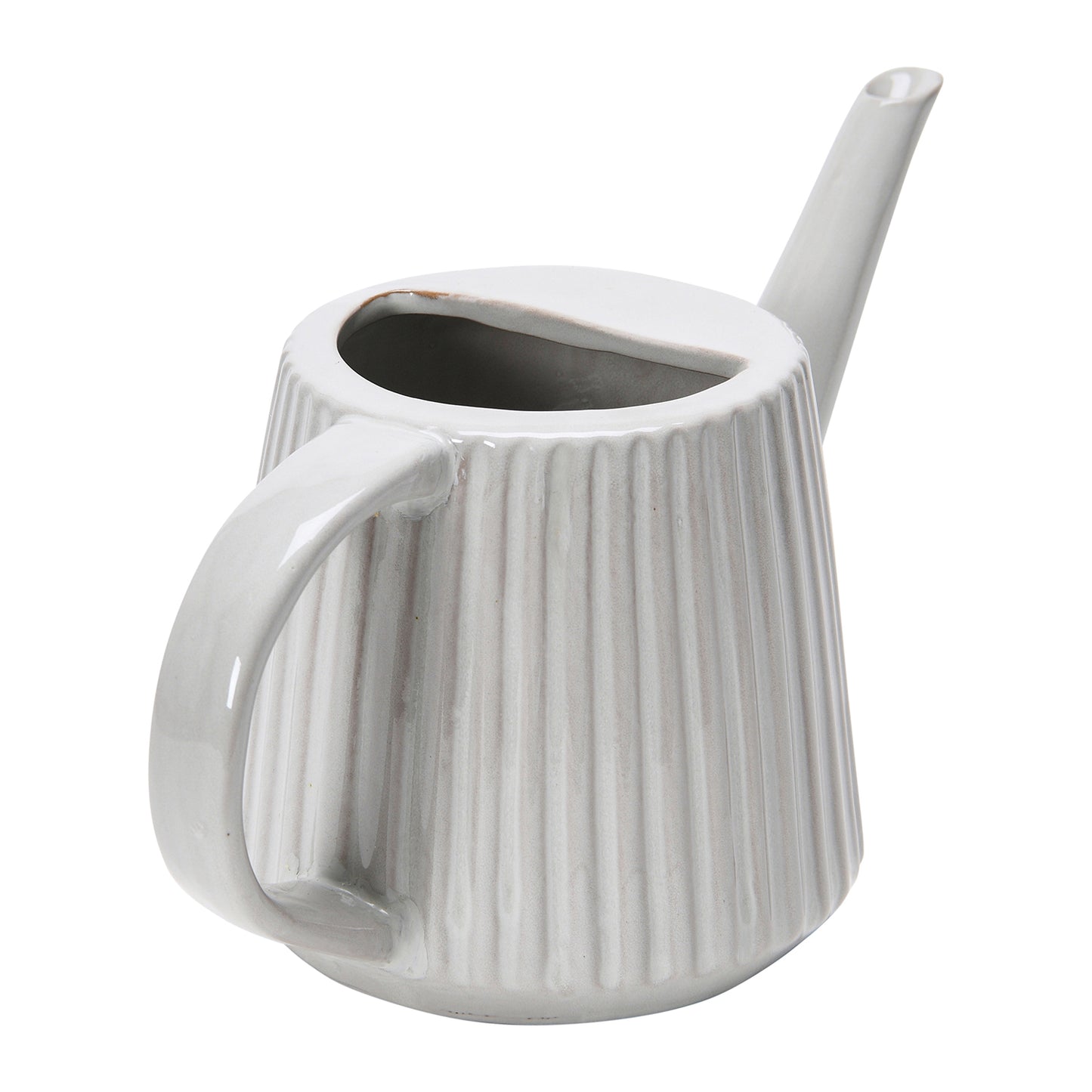 Quart Stoneware Watering Can with Reactive Glaze Finish