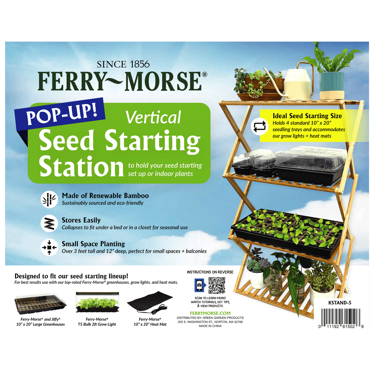 indoor plant starter stand Ferry-Morse Pop-up Multi-Tier Indoor Plant Stand