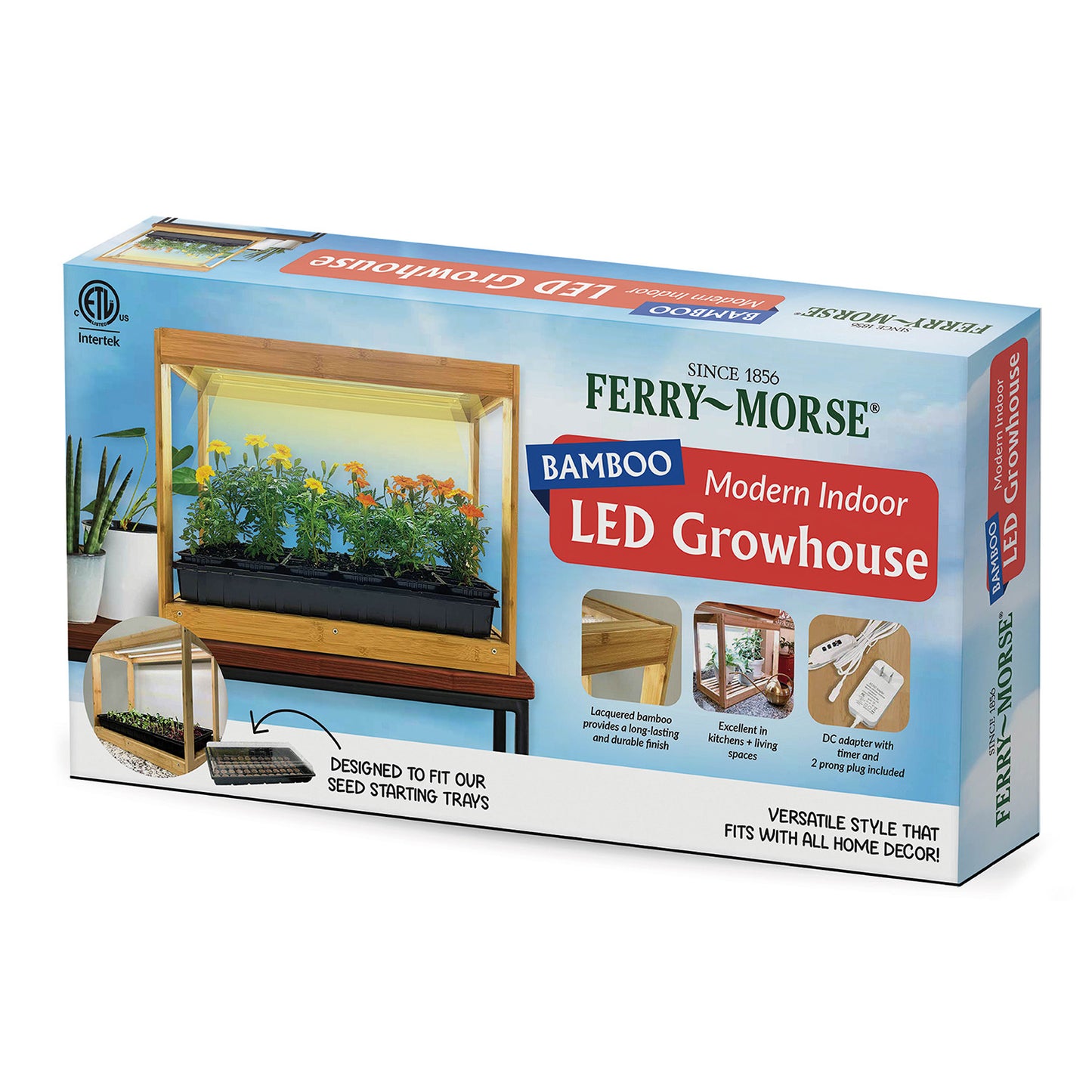 Ferry-Morse Modern Indoor Bamboo LED Growhouse