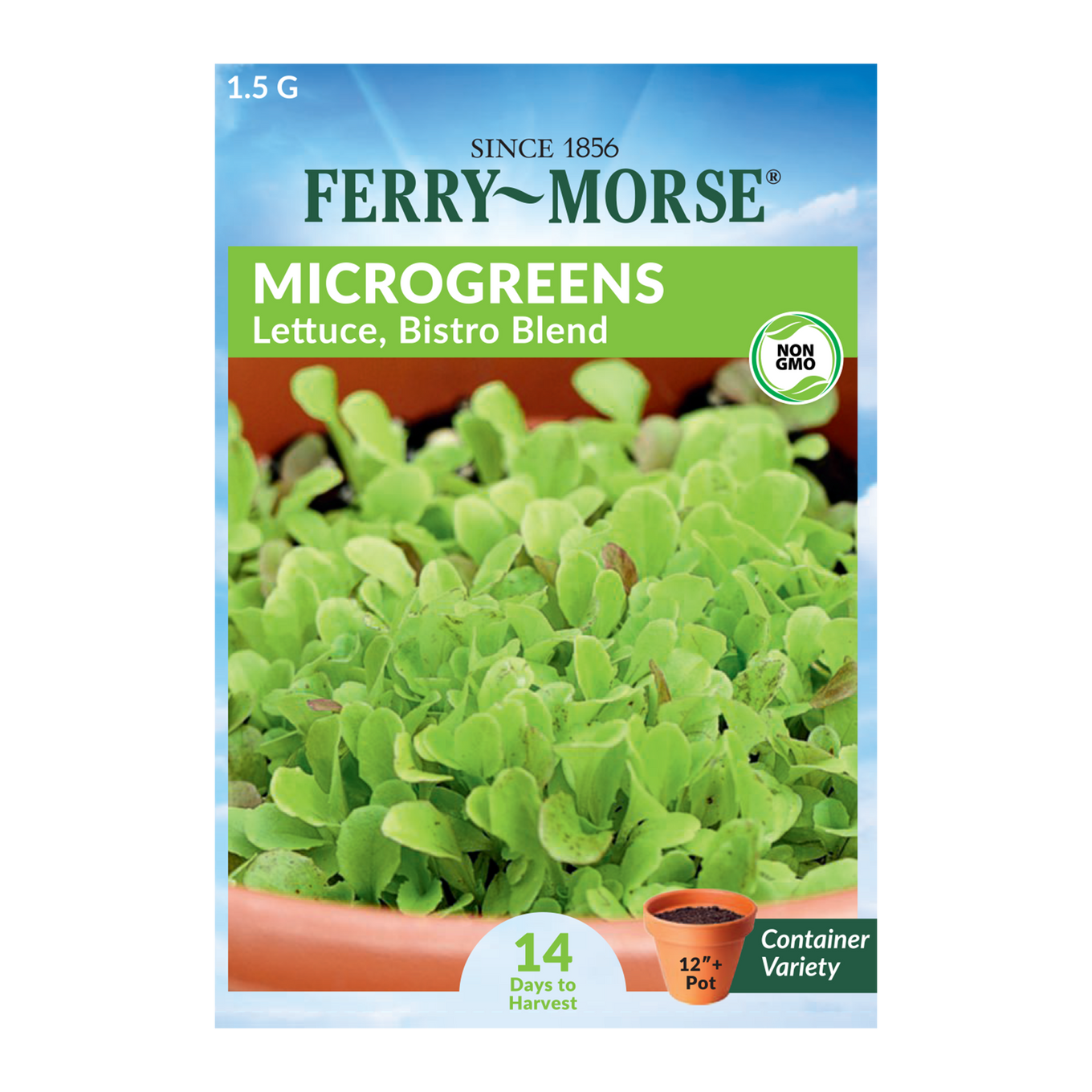 Bistro Blend Lettuce Microgreens Seeds_Packet front_14 Days to Harvest