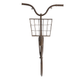 Iron bike front wall decor, rustic decor. Bike has a front basket which you can use for books, magazines or plants.