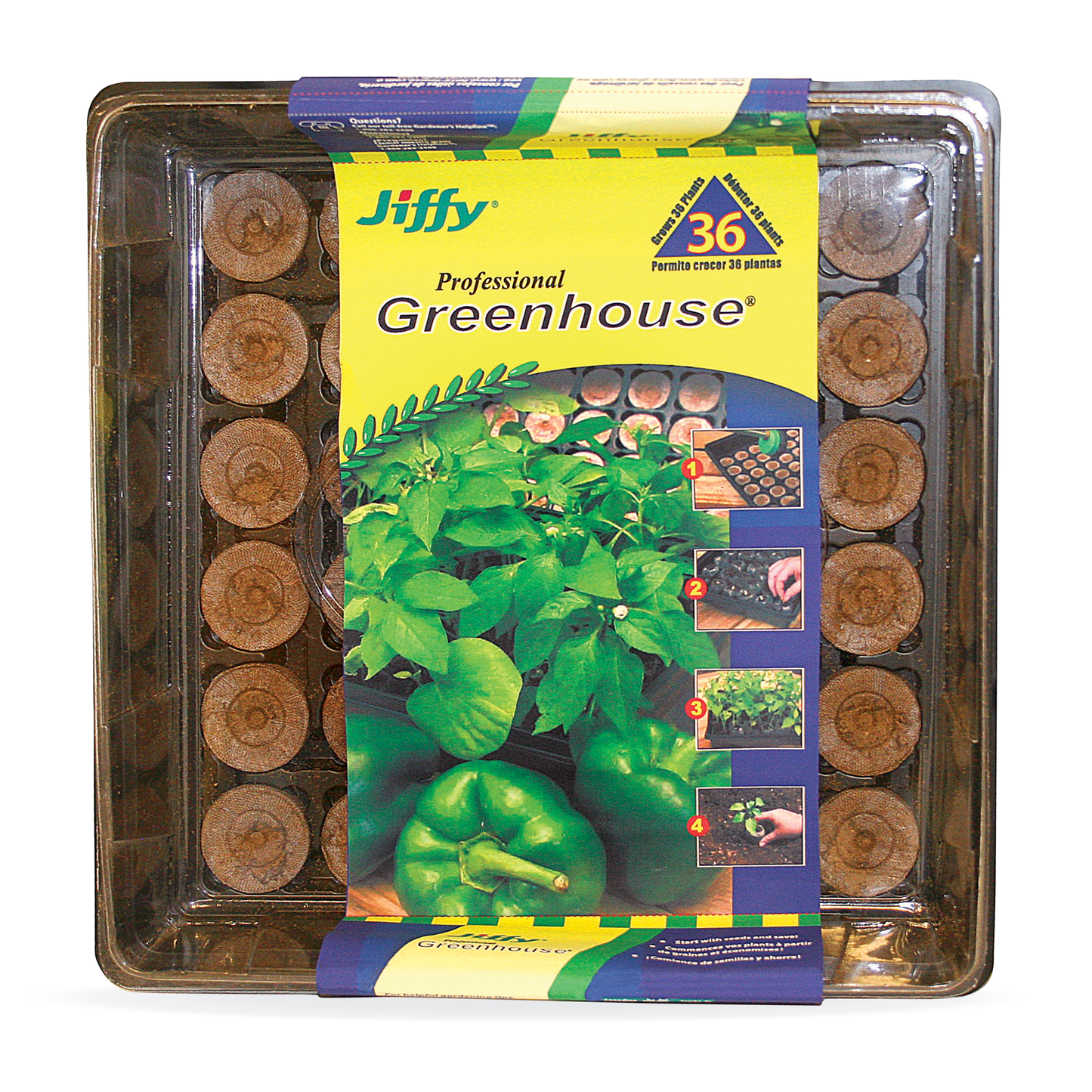 Start up to 36 plants indoors with Jiffy's seed starting professional greenhouse