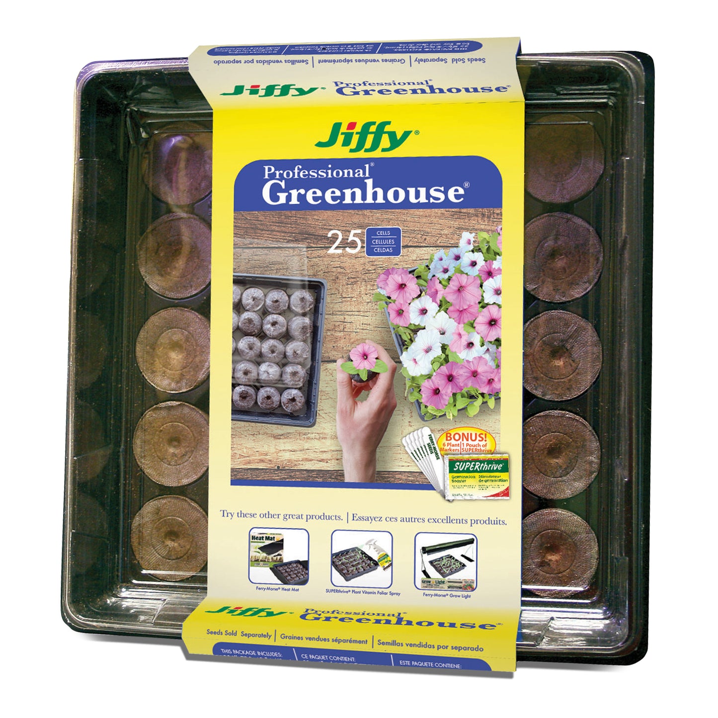 Jiffy 25 Peat Pellet Indoor Greenhouse for Seed Starting