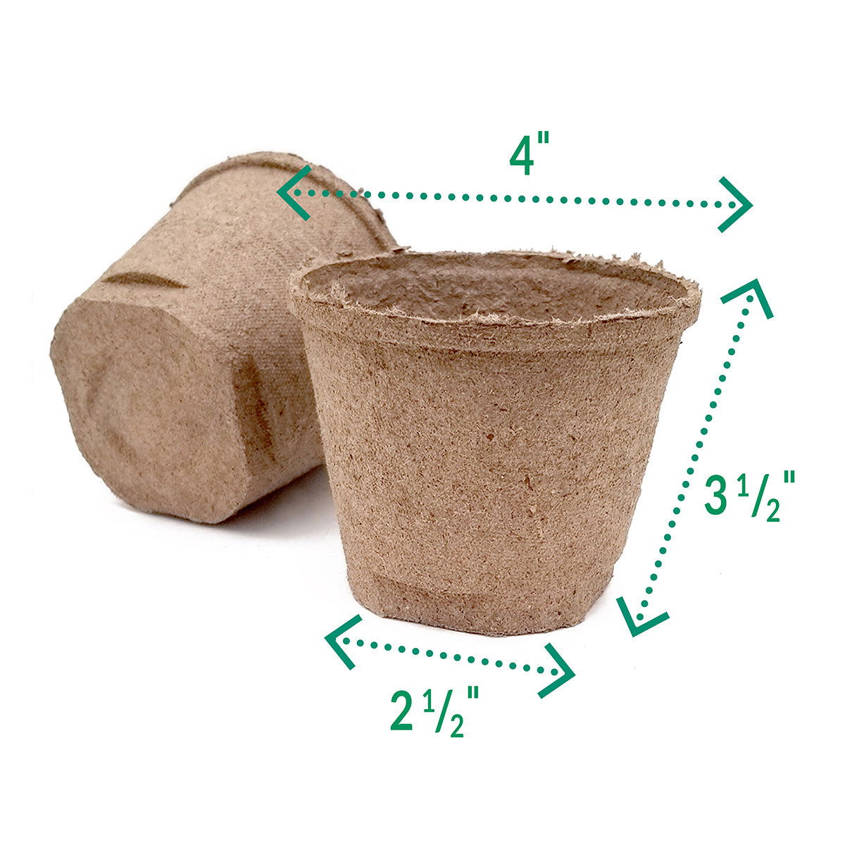 Jiffy 4" Biodegradable Gardening Peat Pots, Pack of 6 FerryMorse