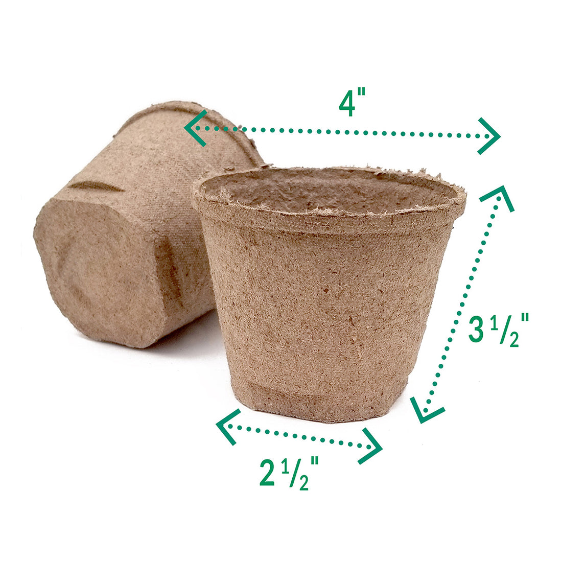 Jiffy 4" Biodegradable Gardening Peat Pots, Pack of 6 FerryMorse