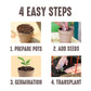 Jiffy-Pots Organic Seed Starting 2" Biodegradable Peat Pots, 26 Pack