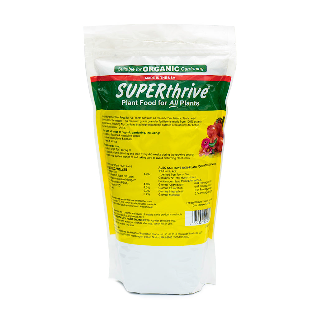 SUPERthrive Organic All-Purpose Plant Food, Solid Granular 4-4-4 II