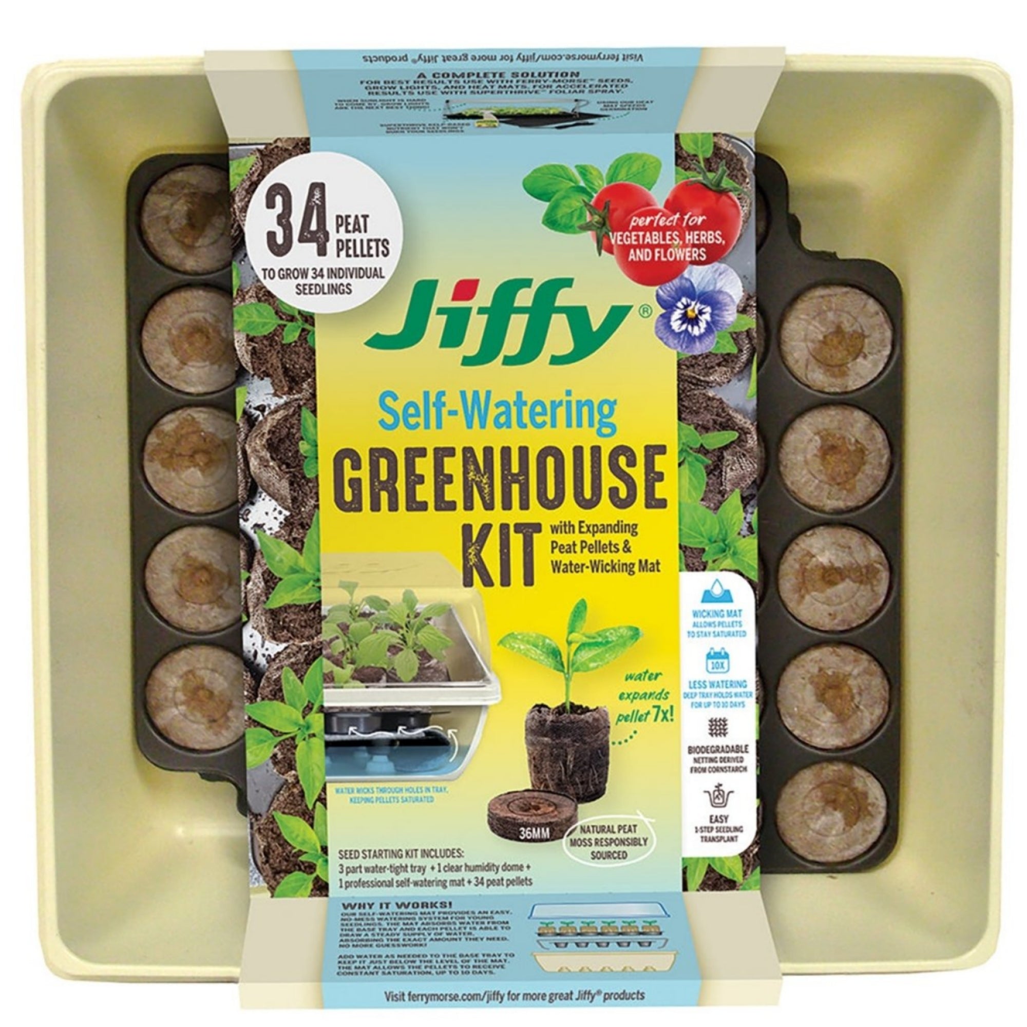 planting seeds in jiffy greenhouse Jiffy Self Watering Greenhouse 34