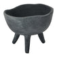 Terracotta Footed Planter 5.5", Matte Black