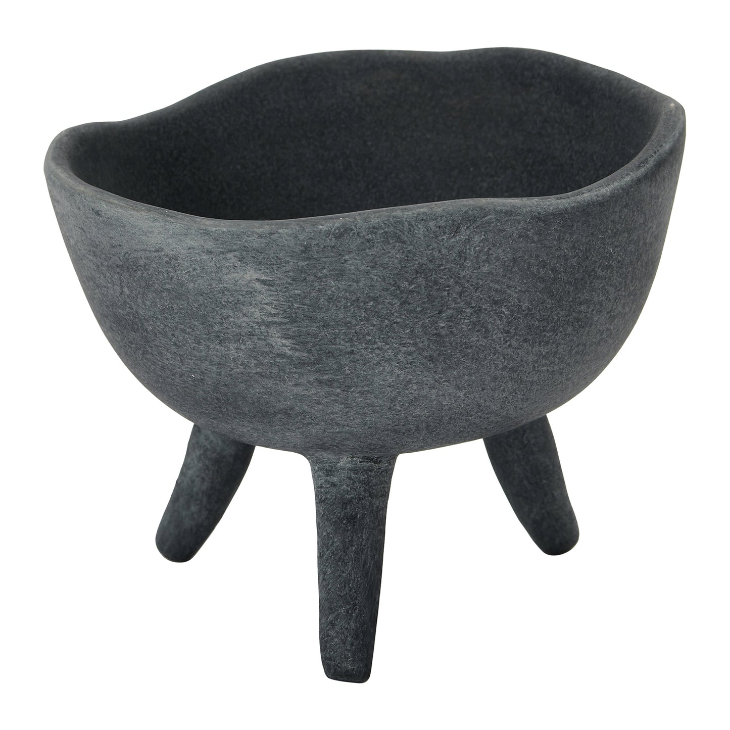 Terracotta Footed Planter 5.5", Matte Black