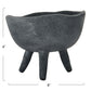 Terracotta Footed Planter 5.5", Matte Black