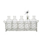 Wire Holder with 5 Glass Vase Bottles