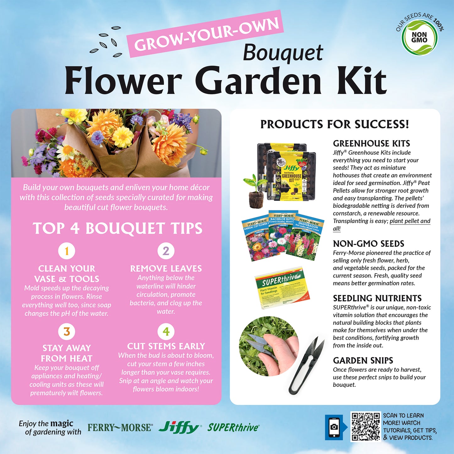 Grow-Your-Own Bouquet Cut Flower Garden Kit